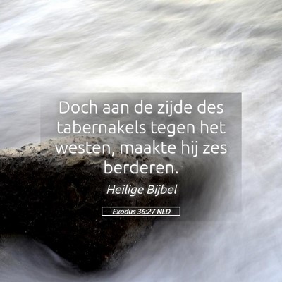 Picture 05 - Exodus 36:27 NLD - Doch aan de zijde des tabernakels tegen het - Bible Verse Picture