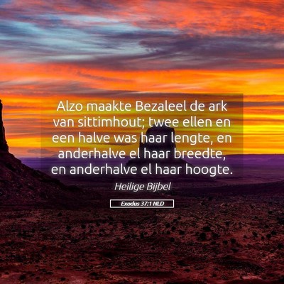 Picture 05 - Exodus 37:1 NLD - Alzo maakte Bezaleel de ark van sittimhout; twee - Bible Verse Picture
