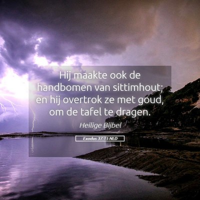 Picture 05 - Exodus 37:15 NLD - Hij maakte ook de handbomen van sittimhout; en - Bible Verse Picture