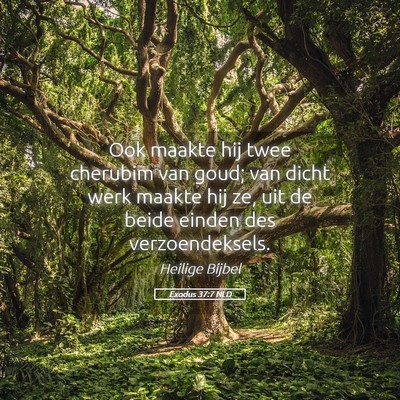 Picture 05 - Exodus 37:7 NLD - Ook maakte hij twee cherubim van goud; van dicht - Bible Verse Picture