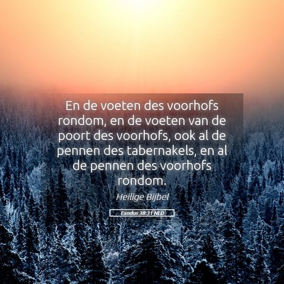Picture 05 - Exodus 38:31 NLD - En de voeten des voorhofs rondom, en de voeten - Bible Verse Picture
