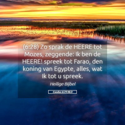 Picture 05 - Exodus 6:29 NLD - (6:28) Zo sprak de HEERE tot Mozes, zeggende: Ik - Bible Verse Picture