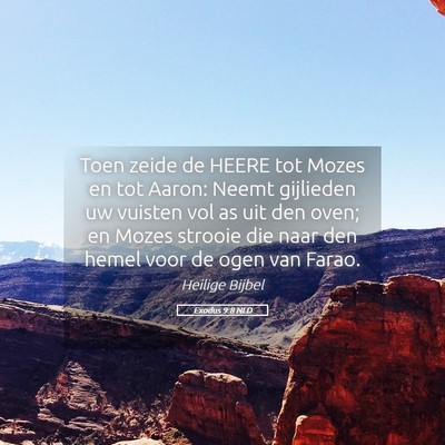 Picture 05 - Exodus 9:8 NLD - Toen zeide de HEERE tot Mozes en tot Aaron: Neemt - Bible Verse Picture