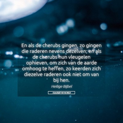 Picture 05 - Ezechiël 10:16 NLD - En als de cherubs gingen, zo gingen die raderen - Bible Verse Picture