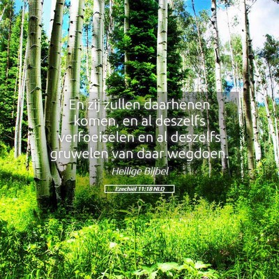 Picture 05 - Ezechiël 11:18 NLD - En zij zullen daarhenen komen, en al deszelfs - Bible Verse Picture