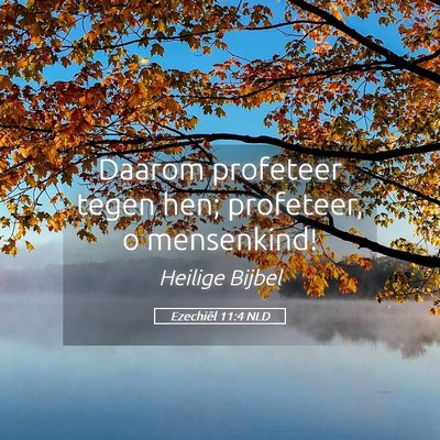 Picture 05 - Ezechiël 11:4 NLD - Daarom profeteer tegen hen; profeteer, o - Bible Verse Picture