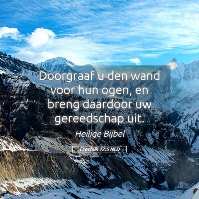 Picture 05 - Ezechiël 12:5 NLD - Doorgraaf u den wand voor hun ogen, en breng - Bible Verse Picture