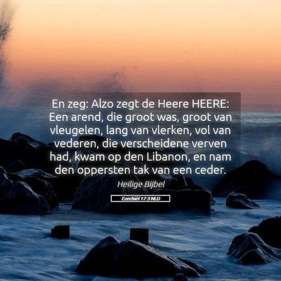 Picture 05 - Ezechiël 17:3 NLD - En zeg: Alzo zegt de Heere HEERE: Een arend, die - Bible Verse Picture