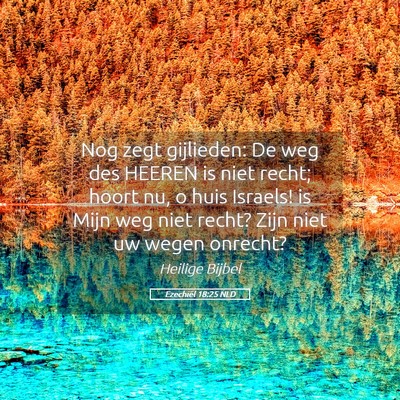 Picture 05 - Ezechiël 18:25 NLD - Nog zegt gijlieden: De weg des HEEREN is niet - Bible Verse Picture