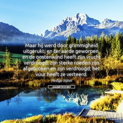 Picture 05 - Ezechiël 19:12 NLD - Maar hij werd door grimmigheid uitgerukt, en ter - Bible Verse Picture