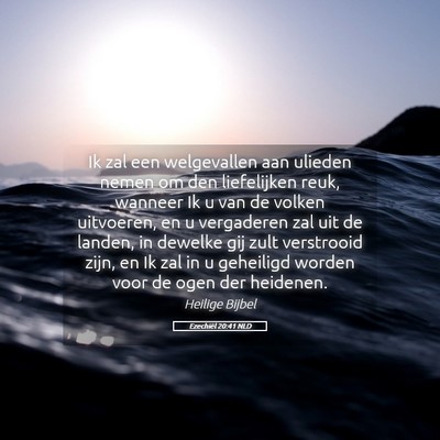 Picture 05 - Ezechiël 20:41 NLD - Ik zal een welgevallen aan ulieden nemen om den - Bible Verse Picture