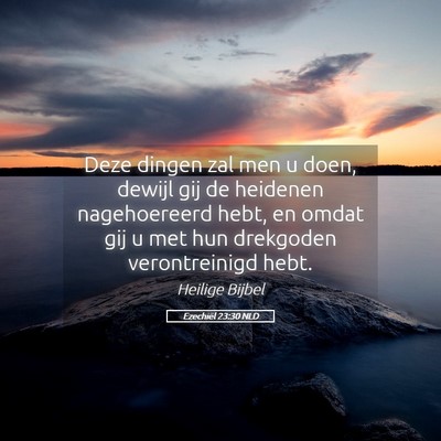 Picture 05 - Ezechiël 23:30 NLD - Deze dingen zal men u doen, dewijl gij de - Bible Verse Picture