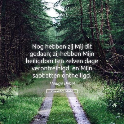 Picture 05 - Ezechiël 23:38 NLD - Nog hebben zij Mij dit gedaan; zij hebben Mijn - Bible Verse Picture
