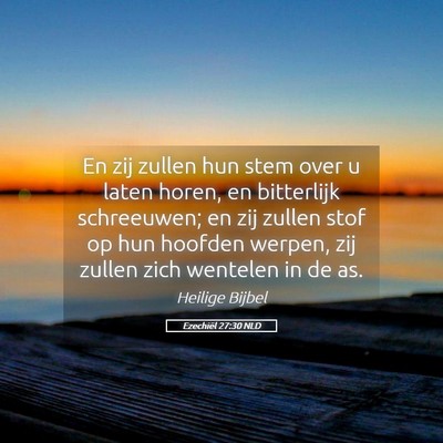 Picture 05 - Ezechiël 27:30 NLD - En zij zullen hun stem over u laten horen, en - Bible Verse Picture