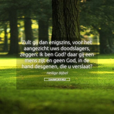 Picture 05 - Ezechiël 28:9 NLD - Zult gij dan enigszins, voor het aangezicht uws - Bible Verse Picture