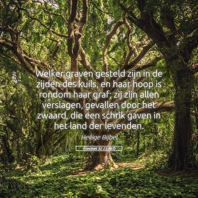 Picture 05 - Ezechiël 32:23 NLD - Welker graven gesteld zijn in de zijden des - Bible Verse Picture