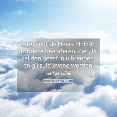 Picture 05 - Ezechiël 37:5 NLD - Alzo zegt de Heere HEERE tot deze beenderen: - Bible Verse Picture