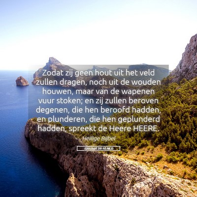 Picture 05 - Ezechiël 39:10 NLD - Zodat zij geen hout uit het veld zullen dragen, - Bible Verse Picture