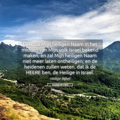 Picture 05 - Ezechiël 39:7 NLD - En Ik zal Mijn heiligen Naam in het midden van - Bible Verse Picture
