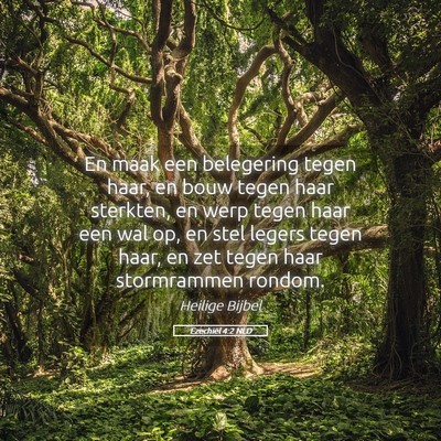 Picture 05 - Ezechiël 4:2 NLD - En maak een belegering tegen haar, en bouw tegen - Bible Verse Picture