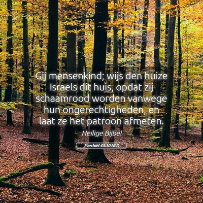 Picture 05 - Ezechiël 43:10 NLD - Gij mensenkind; wijs den huize Israels dit huis, - Bible Verse Picture