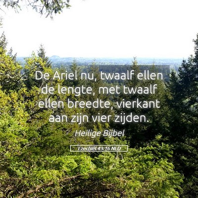Picture 05 - Ezechiël 43:16 NLD - De Ariel nu, twaalf ellen de lengte, met twaalf - Bible Verse Picture
