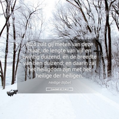 Picture 05 - Ezechiël 45:3 NLD - Alzo zult gij meten van deze maat, de lengte van - Bible Verse Picture