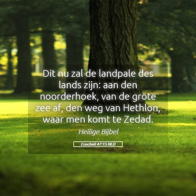 Picture 05 - Ezechiël 47:15 NLD - Dit nu zal de landpale des lands zijn: aan den - Bible Verse Picture