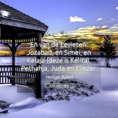 Picture 05 - Ezra 10:23 NLD - En van de Levieten: Jozabad, en Simei, en Kelaja - Bible Verse Picture