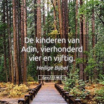 Picture 05 - Ezra 2:15 NLD - De kinderen van Adin, vierhonderd vier en - Bible Verse Picture