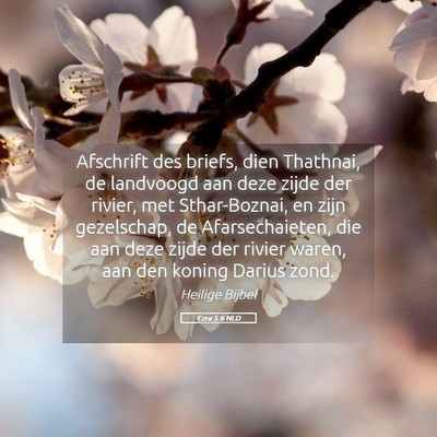Picture 05 - Ezra 5:6 NLD - Afschrift des briefs, dien Thathnai, de landvoogd - Bible Verse Picture