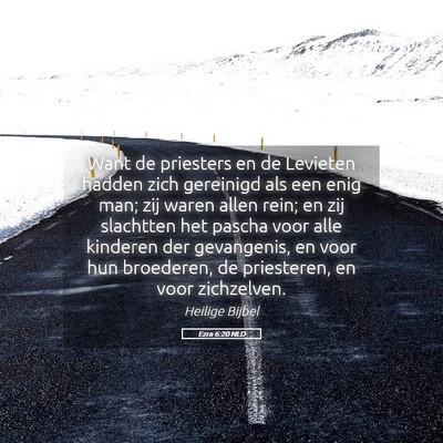 Picture 05 - Ezra 6:20 NLD - Want de priesters en de Levieten hadden zich - Bible Verse Picture