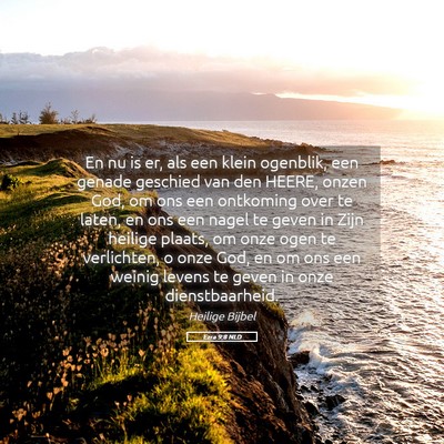 Picture 05 - Ezra 9:8 NLD - En nu is er, als een klein ogenblik, een genade - Bible Verse Picture