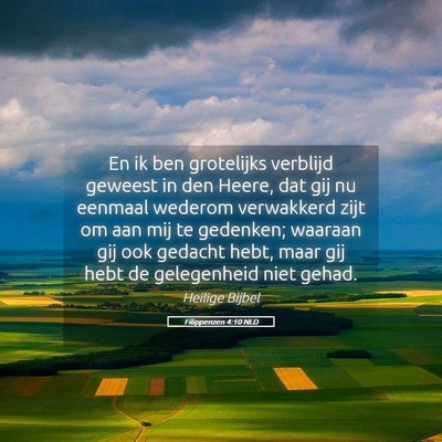 Picture 05 - Filippenzen 4:10 NLD - En ik ben grotelijks verblijd geweest in den - Bible Verse Picture