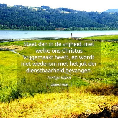 Picture 05 - Galaten 5:1 NLD - Staat dan in de vrijheid, met welke ons Christus - Bible Verse Picture