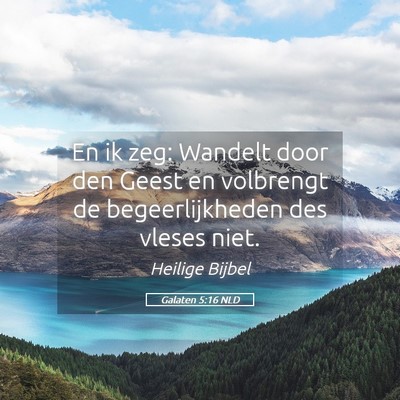 Picture 05 - Galaten 5:16 NLD - En ik zeg: Wandelt door den Geest en volbrengt de - Bible Verse Picture