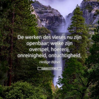 Picture 05 - Galaten 5:19 NLD - De werken des vleses nu zijn openbaar; welke zijn - Bible Verse Picture
