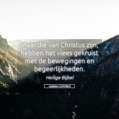 Picture 05 - Galaten 5:24 NLD - Maar die van Christus zijn, hebben het vlees - Bible Verse Picture