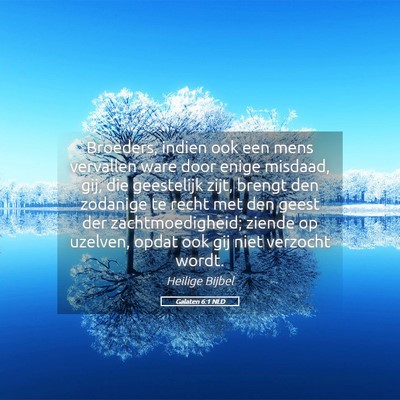 Picture 05 - Galaten 6:1 NLD - Broeders, indien ook een mens vervallen ware door - Bible Verse Picture