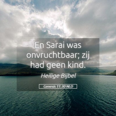 Picture 05 - Genesis 11:30 NLD - En Sarai was onvruchtbaar; zij had geen - Bible Verse Picture