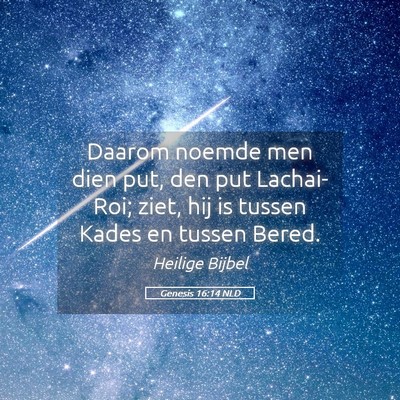 Picture 05 - Genesis 16:14 NLD - Daarom noemde men dien put, den put Lachai-Roi; - Bible Verse Picture