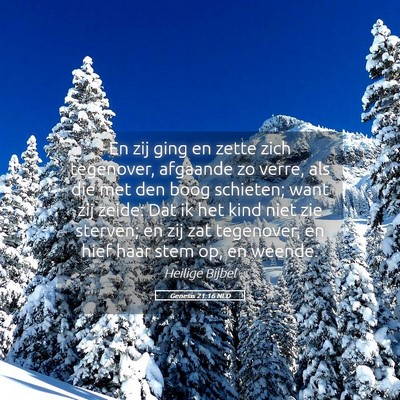 Picture 05 - Genesis 21:16 NLD - En zij ging en zette zich tegenover, afgaande zo - Bible Verse Picture