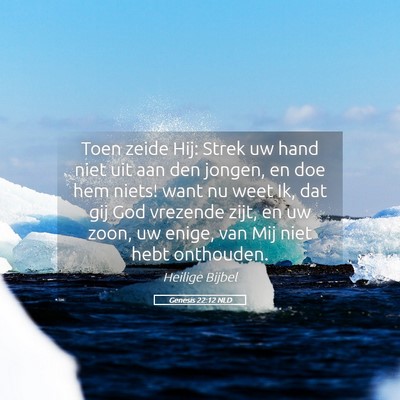 Picture 05 - Genesis 22:12 NLD - Toen zeide Hij: Strek uw hand niet uit aan den - Bible Verse Picture