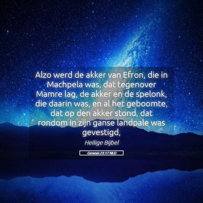 Picture 05 - Genesis 23:17 NLD - Alzo werd de akker van Efron, die in Machpela - Bible Verse Picture