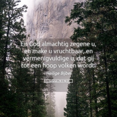 Picture 05 - Genesis 28:3 NLD - En God almachtig zegene u, en make u vruchtbaar, - Bible Verse Picture