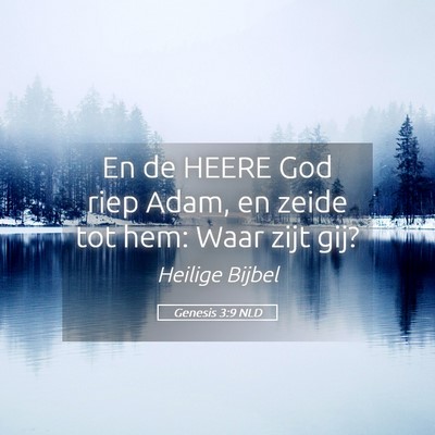 Picture 05 - Genesis 3:9 NLD - En de HEERE God riep Adam, en zeide tot hem: Waar - Bible Verse Picture