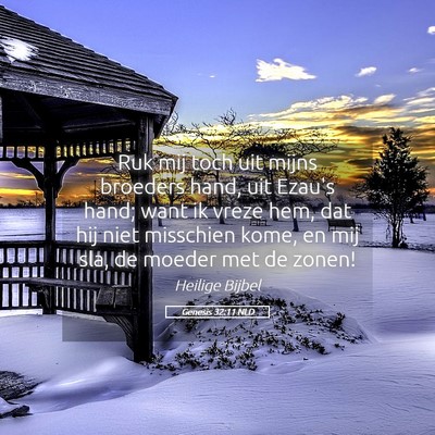Picture 05 - Genesis 32:11 NLD - Ruk mij toch uit mijns broeders hand, uit Ezau's - Bible Verse Picture