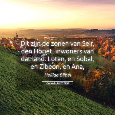 Picture 05 - Genesis 36:20 NLD - Dit zijn de zonen van Seir, den Horiet, inwoners - Bible Verse Picture