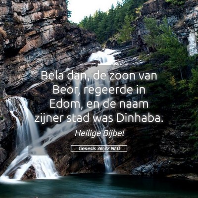 Picture 05 - Genesis 36:32 NLD - Bela dan, de zoon van Beor, regeerde in Edom, en - Bible Verse Picture