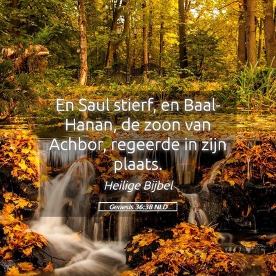 Picture 05 - Genesis 36:38 NLD - En Saul stierf, en Baal-Hanan, de zoon van - Bible Verse Picture